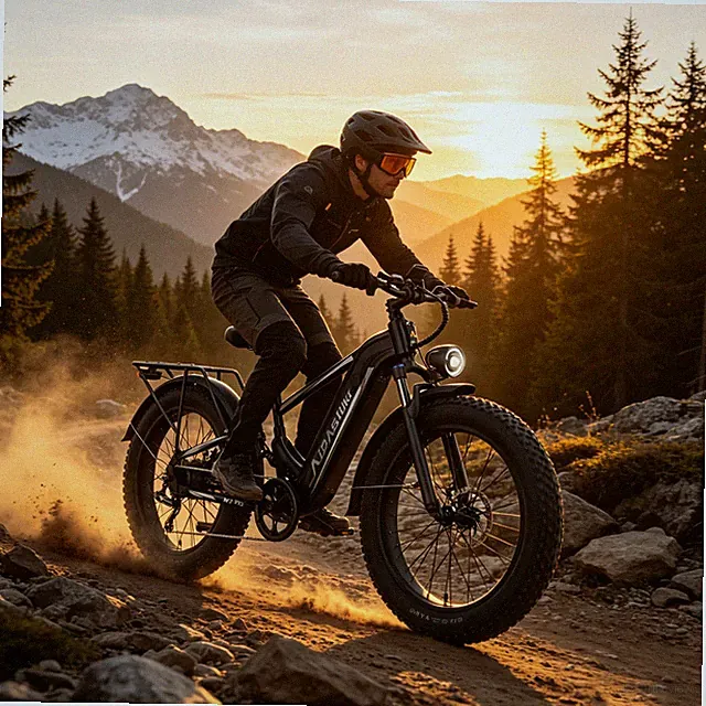 26" Fat Tire Electric Bike 1800W 36MPH 85Miles Long Range Adult E Bike Mountain