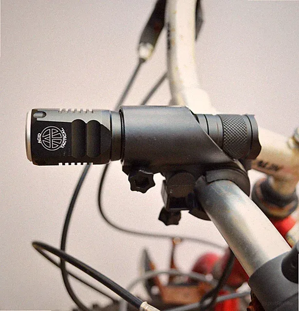 Compact LED Bicycle headlight Bike flashlight Battery, Charger, Mount, Gift Case